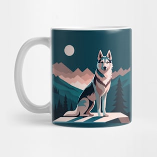 Wolf in the forest Mug